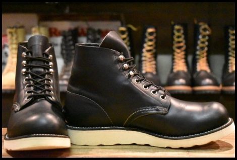 【7D 良品 犬タグ 97年】レッドウィング 8165 アイリッシュセッター 黒 ブラッククローム プレーントゥ ブーツ redwing HOPESMORE