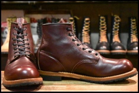 【8.5D 美品 19年】レッドウィング 9411 ベックマン ブラックチェリー フェザーストーン プレーントゥ ブーツ redwing HOPESMORE