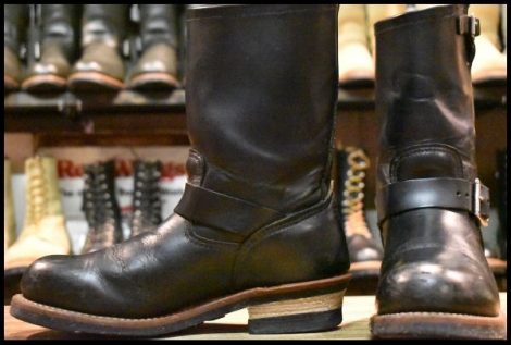【8.5D 良品 13年】レッドウィング 2268 エンジニア 黒 ブラッククローム スチールトゥ ブーツ redwing HOPESMORE