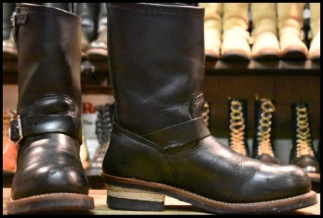 【8.5D 良品 13年】レッドウィング 2268 エンジニア 黒 ブラッククローム スチールトゥ ブーツ redwing HOPESMORE