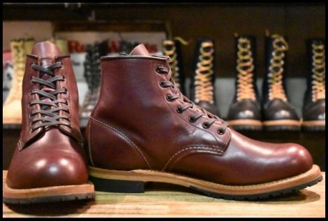 【8.5D 美品 18年】レッドウィング 9411 ベックマン ブラックチェリー フェザーストーン プレーントゥ ブーツ redwing HOPESMORE