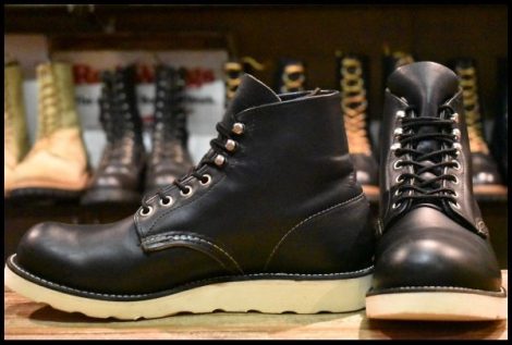 【7D 良品 犬タグ 97年】レッドウィング 8165 アイリッシュセッター 黒 ブラッククローム プレーントゥ ブーツ redwing HOPESMORE