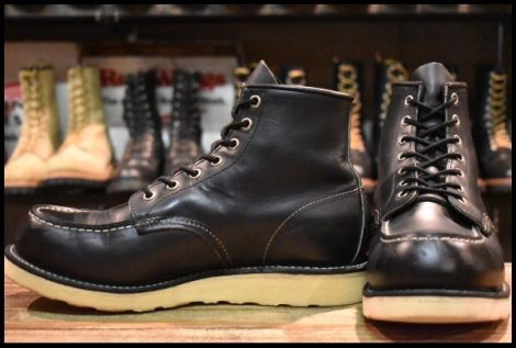 【8E 良品 羽タグ 02年】レッドウィング 8179 アイリッシュセッター 黒 ブラッククローム モックトゥ 8130 ブーツ redwing HOPESMORE