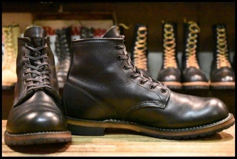 【8.5D 良品 17年】レッドウィング 9414 ベックマン 黒 ブラック フェザーストーン プレーントゥ 9014 ブーツ redwing HOPESMORE
