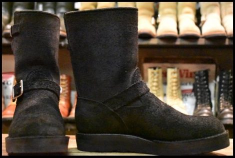 【8D 美品 17年】WESCO ウエスコ カスタムボス ブラックラフアウト 黒 9インチハイト ビブラム4014ダブルミッド ブーツ BOSS HOPESMORE