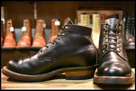 【8.5E 良品】WHITE’S ホワイツ セミドレス ブラッククロムエクセル 黒 ビブラム700シングル レースアップ ブーツ HOPESMORE