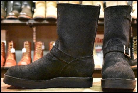 【8D 美品 17年】WESCO ウエスコ カスタムボス ブラックラフアウト 黒 9インチハイト ビブラム4014ダブルミッド ブーツ BOSS HOPESMORE