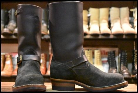 【8E 美品 10年】WESCO ウエスコ カスタムボス ブラックラフアウト×ブラック 黒 11インチハイト ビブラム430 ブーツ BOSS HOPESMORE