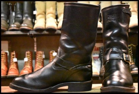 【8.5E 良品 07年 限定】WESCO ウエスコ サイクルボス ブラック 黒 エンジニア ビブラム430 ホースハイド 馬革 ブーツ HOPESMORE