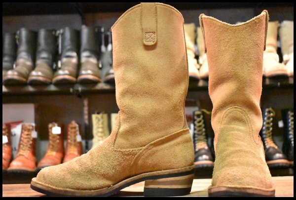 【8.5E 良品 18年】WESCO ウエスコ モリソン バーラップ ラフアウト スエード ビブラム430 ブーツ ウエスタンボス HOPESMORE