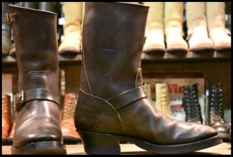 【10 良品】CLINCH クリンチ エンジニア クラシックナロー ブラック 黒 11インチハイト ブーツ BRASS ブラス HOPESMORE