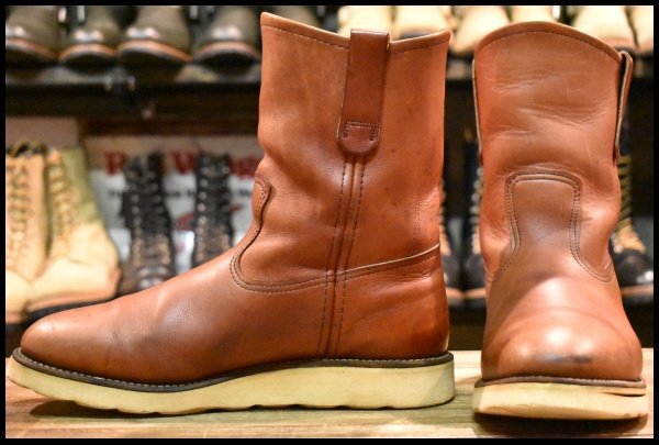 【7.5E 良品 犬タグ 97年】レッドウィング 8866 ペコス 赤茶 オロラセット プルオン ブーツ redwing pecos HOPESMORE