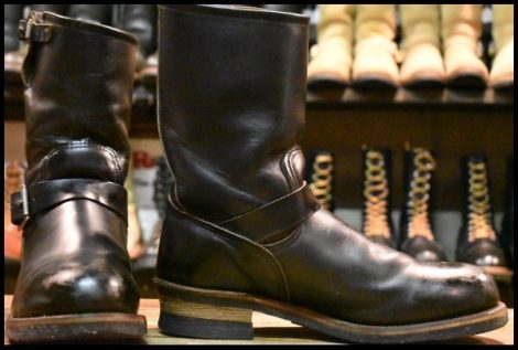 【10D 良品 PT91プリント 94年03月刻印】レッドウィング 2268 エンジニア ブラッククローム スチールトゥ ブーツ redwing HOPESMORE
