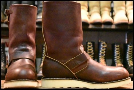【7.5D 良品 08年】レッドウィング 2970 エンジニア 茶 ブラウン スチール無し トラクショントレッド ブーツ redwing HOPESMORE