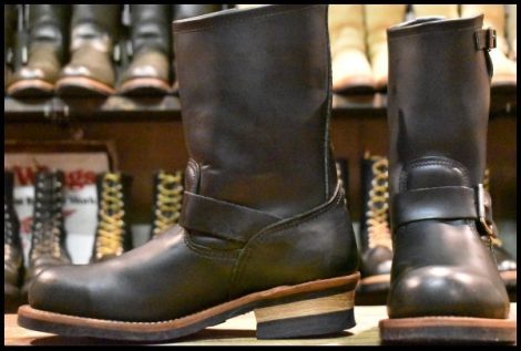 【7.5D 良品 14年】レッドウィング 2268 エンジニア 黒 ブラッククローム スチールトゥ ブーツ redwing HOPESMORE