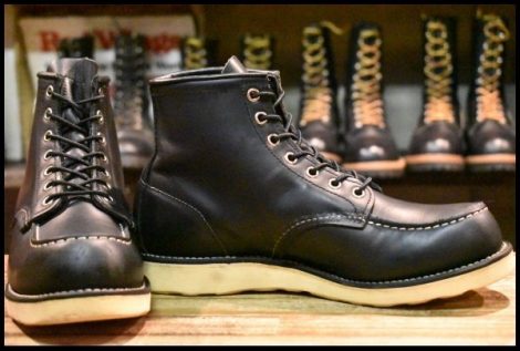 【8D 良品 10年】レッドウィング 8179 アイリッシュセッター 黒 ブラッククローム モックトゥ 編み上げ ブーツ redwing HOPESMORE