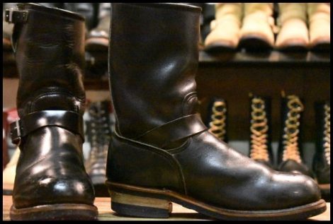 【8.5D 良品 PT91刺繍】レッドウィング 2268 エンジニア 黒 ブラッククローム スチールトゥ ブーツ redwing HOPESMORE