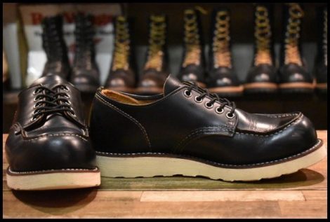 【7.5D? 良品】レッドウィング 9894 オックスフォード 黒 ブラッククローンダイク モック ローカット 短靴 ブーツ redwing HOPESMORE