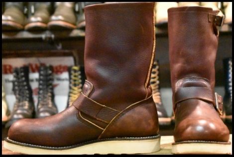 【7.5D 良品 08年】レッドウィング 2970 エンジニア 茶 ブラウン スチール無し トラクショントレッド ブーツ redwing HOPESMORE