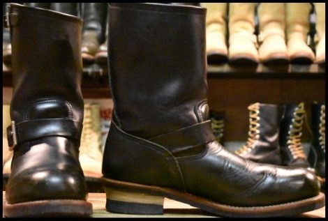 【10D 良品 14年】レッドウィング 2268 エンジニア 黒 ブラッククローム プルオン スチールトゥ ブーツ redwing HOPESMORE