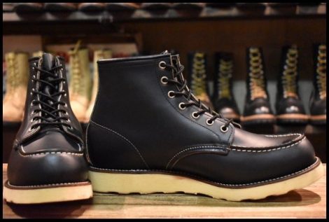 【10.5D 美品 羽タグ 98年】レッドウィング 8130 アイリッシュセッター 黒 ブラッククローム モックトゥ ブーツ 8179 redwing HOPESMORE