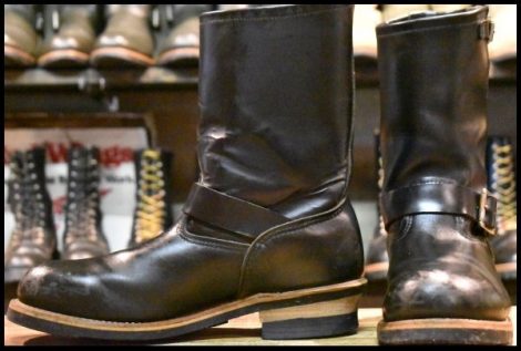 【10.5D 良品 07年】レッドウィング 2268 エンジニア 黒 ブラッククローム スチールトゥ ブーツ redwing HOPESMORE
