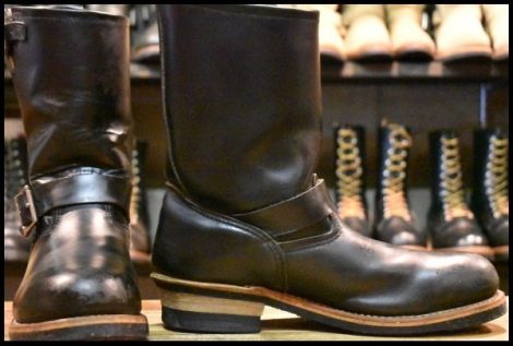 【10.5D 良品 07年】レッドウィング 2268 エンジニア 黒 ブラッククローム スチールトゥ ブーツ redwing HOPESMORE