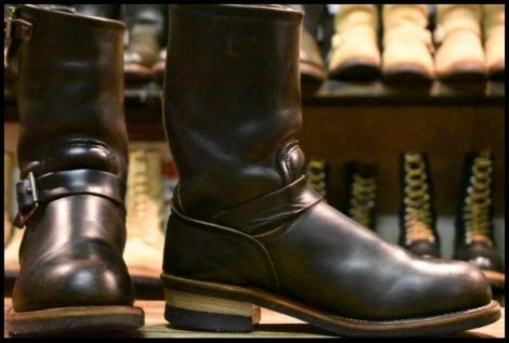 【7.5D 良品 PT91プリント】レッドウィング 2268 エンジニア ブラッククローム スチールトゥ プルオン ブーツ redwing HOPESMORE