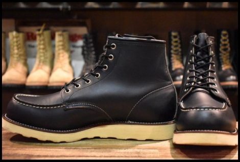 【10.5D 美品 羽タグ 98年】レッドウィング 8130 アイリッシュセッター 黒 ブラッククローム モックトゥ ブーツ 8179 redwing HOPESMORE