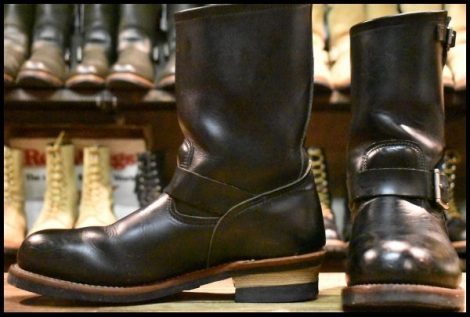 【10D 良品 14年】レッドウィング 2268 エンジニア 黒 ブラッククローム プルオン スチールトゥ ブーツ redwing HOPESMORE
