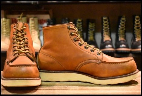 【9.5E 箱付 良品 犬刻印 96年】レッドウィング 875 アイリッシュセッター 茶 オロイジナル モックトゥ 編み上げ ブーツ redwing HOPESMORE