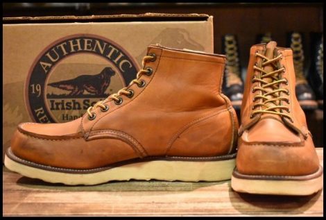 【9.5E 箱付 良品 犬刻印 96年】レッドウィング 875 アイリッシュセッター 茶 オロイジナル モックトゥ 編み上げ ブーツ redwing HOPESMORE