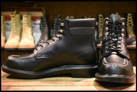 【8.5E 美品 23年】レッドウィング 8133 スーパーソール 黒 ブラッククローム モックトゥ 編み上げ ブーツ redwing HOPESMORE