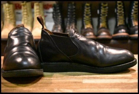 【7.5D 良品 20年】レッドウィング 9198 ポストマンロメオ ブラック シャパラル サイドゴア ローカット ブーツ redwing HOPESMORE