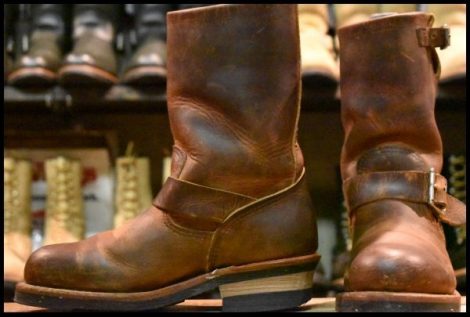【5D 良品 11年】レッドウィング 2972 エンジニア 茶 カッパー ラフ＆タフ スチールトゥ ブラウン ブーツ redwing HOPESMORE