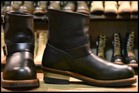 【7.5D 良品 13年】レッドウィング 2976 ショート エンジニア 黒 ブラッククローム スチールトゥ ブーツ redwing HOPESMORE