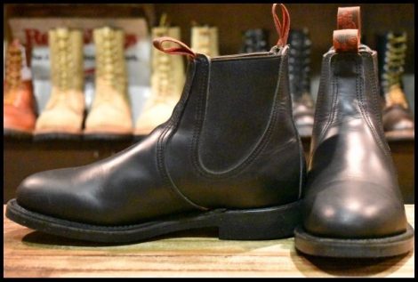 【7E 美品 07年】レッドウィング 8194 チェルシー サイドゴア 黒 ブラッククローム ブーツ redwing HOPESMORE