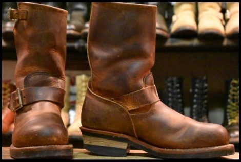【5D 良品 11年】レッドウィング 2972 エンジニア 茶 カッパー ラフ＆タフ スチールトゥ ブラウン ブーツ redwing HOPESMORE