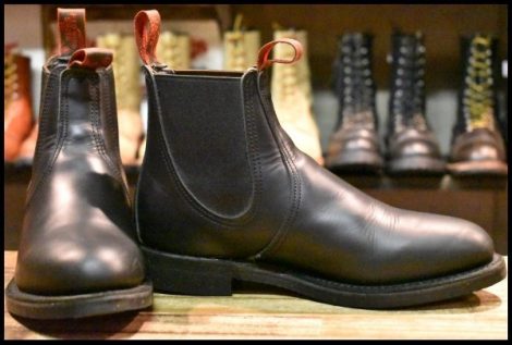 【7E 美品 07年】レッドウィング 8194 チェルシー サイドゴア 黒 ブラッククローム ブーツ redwing HOPESMORE