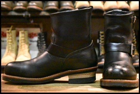【7.5D 良品 13年】レッドウィング 2976 ショート エンジニア 黒 ブラッククローム スチールトゥ ブーツ redwing HOPESMORE