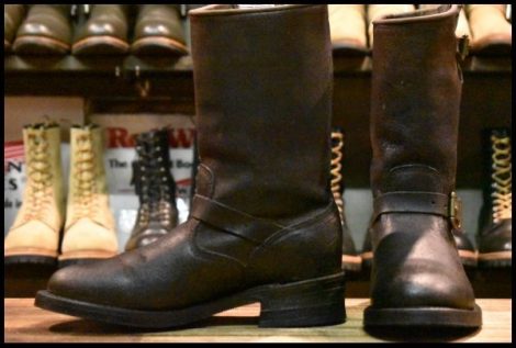 【8.5E 美品 白タグ】Chippewa チペワ エンジニア 27921 ボンバーレザー 11インチハイト ブーツ HOPESMORE