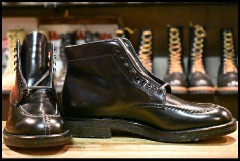 【9D 未使用】ALDEN オールデン 4545H タンカーブーツ ブラック コードバン 黒 編み上げ レースアップ HOPESMORE