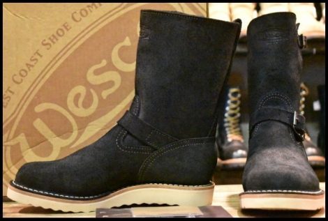 【8.5E 未使用 16年】WESCO ウエスコ カスタムボス ブラックラフアウト 黒 9インチハイト ビブラム1010シングル ブーツ BOSS HOPESMORE