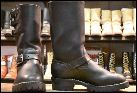 【8EEE 良品 21年】WESCO ウエスコ カスタムボス ブラック 黒 ビブラム100シングル エンジニア ブーツ BOSS HOPESMORE