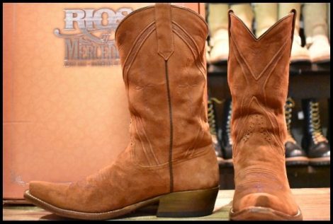 【9D 箱付 良品】Rios of Mercedes リオスオブメルセデス ウエスタンブーツ 8710K キッドスキン スエード レザーソール HOPESMORE