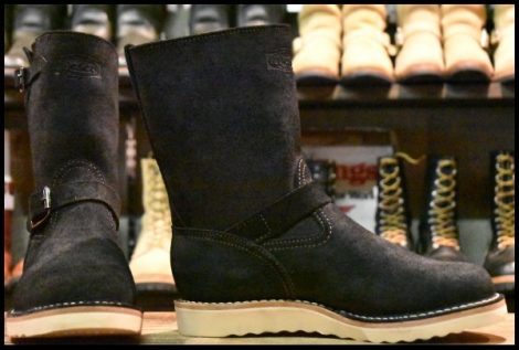 【8.5E 未使用 16年】WESCO ウエスコ カスタムボス ブラックラフアウト 黒 9インチハイト ビブラム1010シングル ブーツ BOSS HOPESMORE