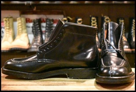 【9D 未使用】ALDEN オールデン 4545H タンカーブーツ ブラック コードバン 黒 編み上げ レースアップ HOPESMORE