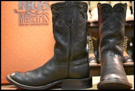 【9D 箱付 良品 福禄寿別注】Rios of Mercedes リオスオブメルセデス 9452T ローパーブーツ ブラック 黒 HOPESMORE
