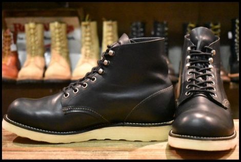 【8D 良品 06年】レッドウィング 8165 アイリッシュセッター 黒 ブラッククローム プレーントゥ 編み上げ ブーツ redwing HOPESMORE
