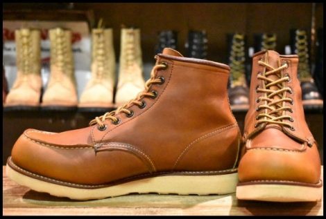 【9E 美品 サイド羽タグ 00年】レッドウィング 875 アイリッシュセッター 茶 オロイジナル モックトゥ ブーツ redwing HOPESMORE